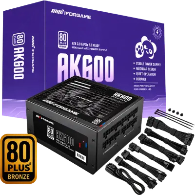 FUENTE DE PODER IFORGAME AK600 APFC 80 PLUS BRONZE