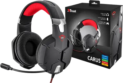 Auricular Trust GXT322 Carus con micrófono para PC y consola, estéreo, negro