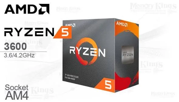 Procesador AMD Ryzen 5 3600 3.6/4.2 GHz 32 MB, foto 1 de 5