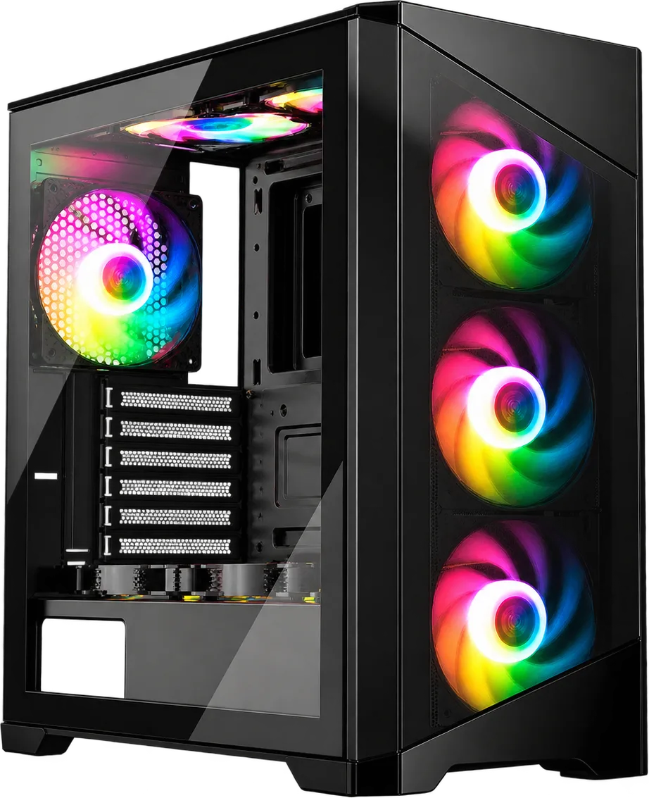 CASE GAMER HALION ARIES 06, VIDRIO 600W REAL 4XARGB, foto 1 de 5