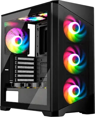 CASE GAMER HALION ARIES 06, VIDRIO 600W REAL 4XARGB