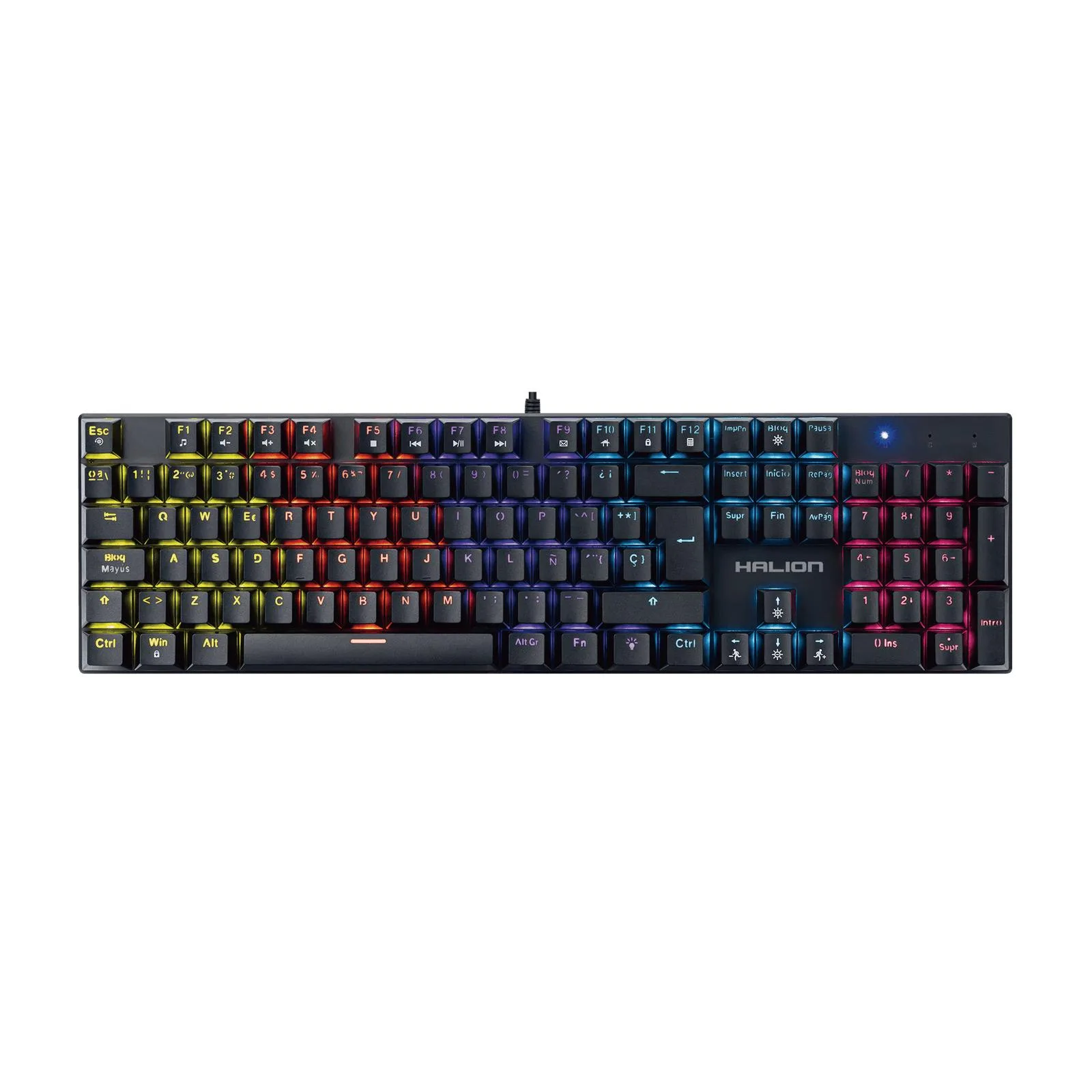TECLADO MECÁNICO HALION COMANCHE 105 KM203 RGB, foto 1 de 4