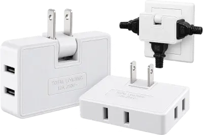 ADAPTADOR DE CORRIENTE DE 3 TOMAS GIRATORIO