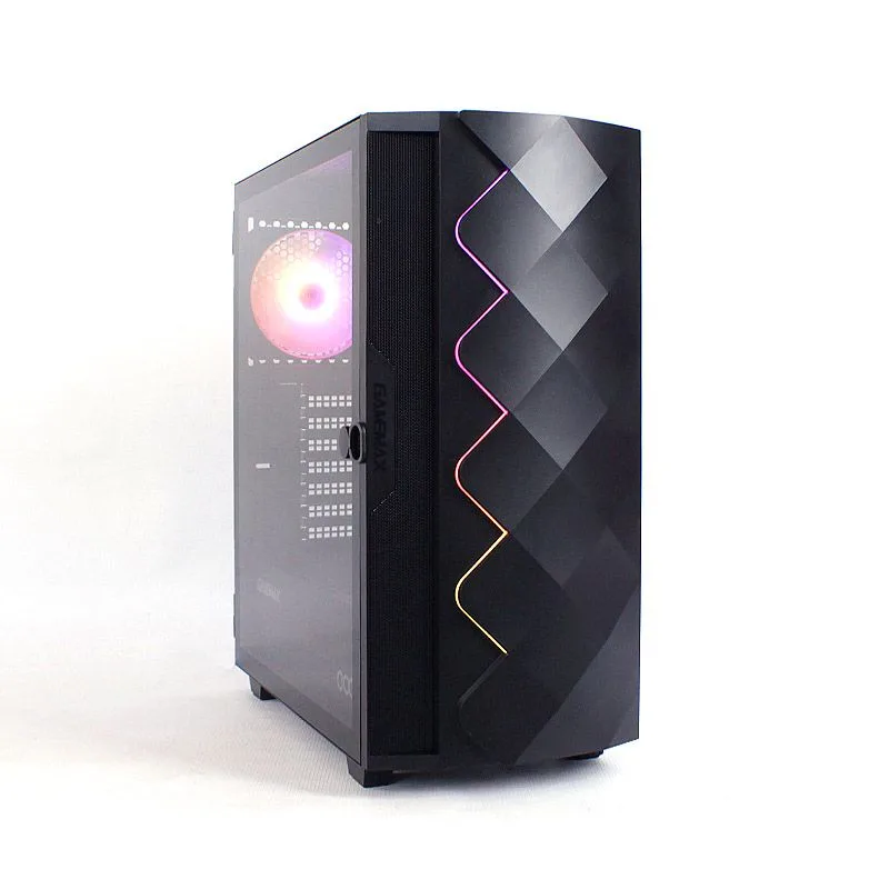 CASE ATX GAMER GAMEMAX BLACK DIAMOND COC RGB 1x14CM SIN FUENTE, foto 1 de 4