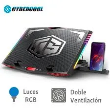 COOLER PARA LAPTOP GAMER RGB CYBERCOOL HA-K7, foto 1 de 5