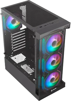 CASE ATX GAMER HALION TAURO CR33 NEGRO 500W VIDRIO 4xARGB, foto 1 de 4