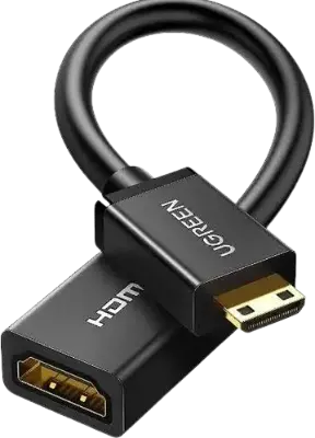 Adaptador HDMI macho a HDMI hembra 4K con audio