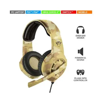 AURICULAR GAMER TRUST GXT310D RADIUS CON MICRÓFONO, ESTÉREO, BEIGE