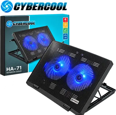 COOLER PARA LAPTOP CYBERCOOL HA-71 | LED AZUL