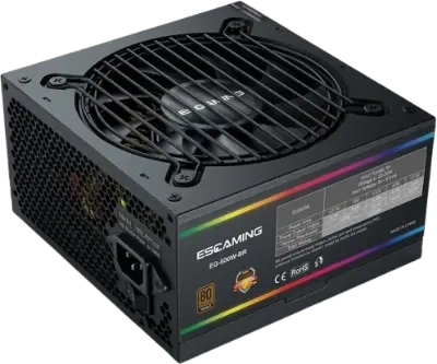 FUENTE DE PODER ESGAMING ES-RGB650W APFC 80 PLUS BRONZE