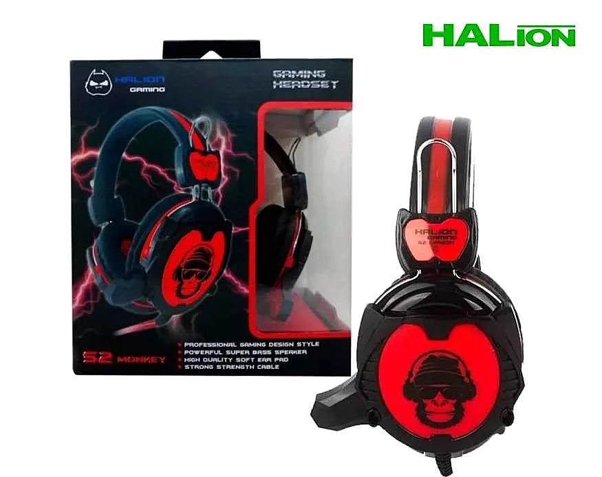 Audífono gamer Halion S2 Monkey (sin RGB), foto 1 de 4