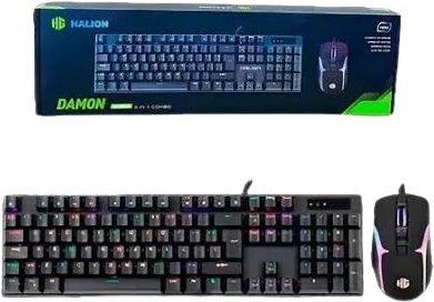 KIT TECLADO MECÁNICO + MOUSE GAMER HALION DAMON, foto 1 de 5