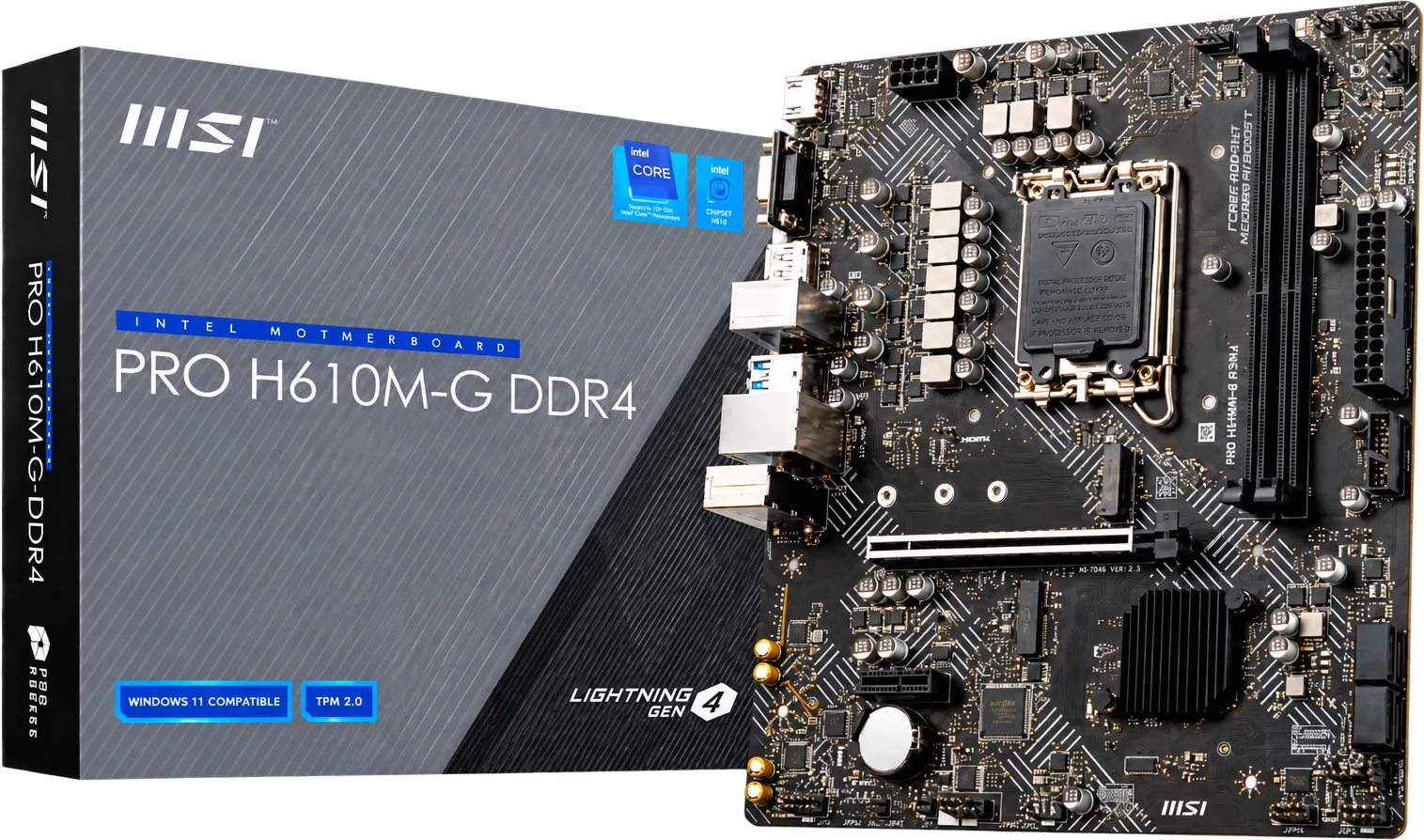PLACA MSI PRO H610M-G DDR4 LGA1700 (PN:911-7D46-030), foto 1 de 4
