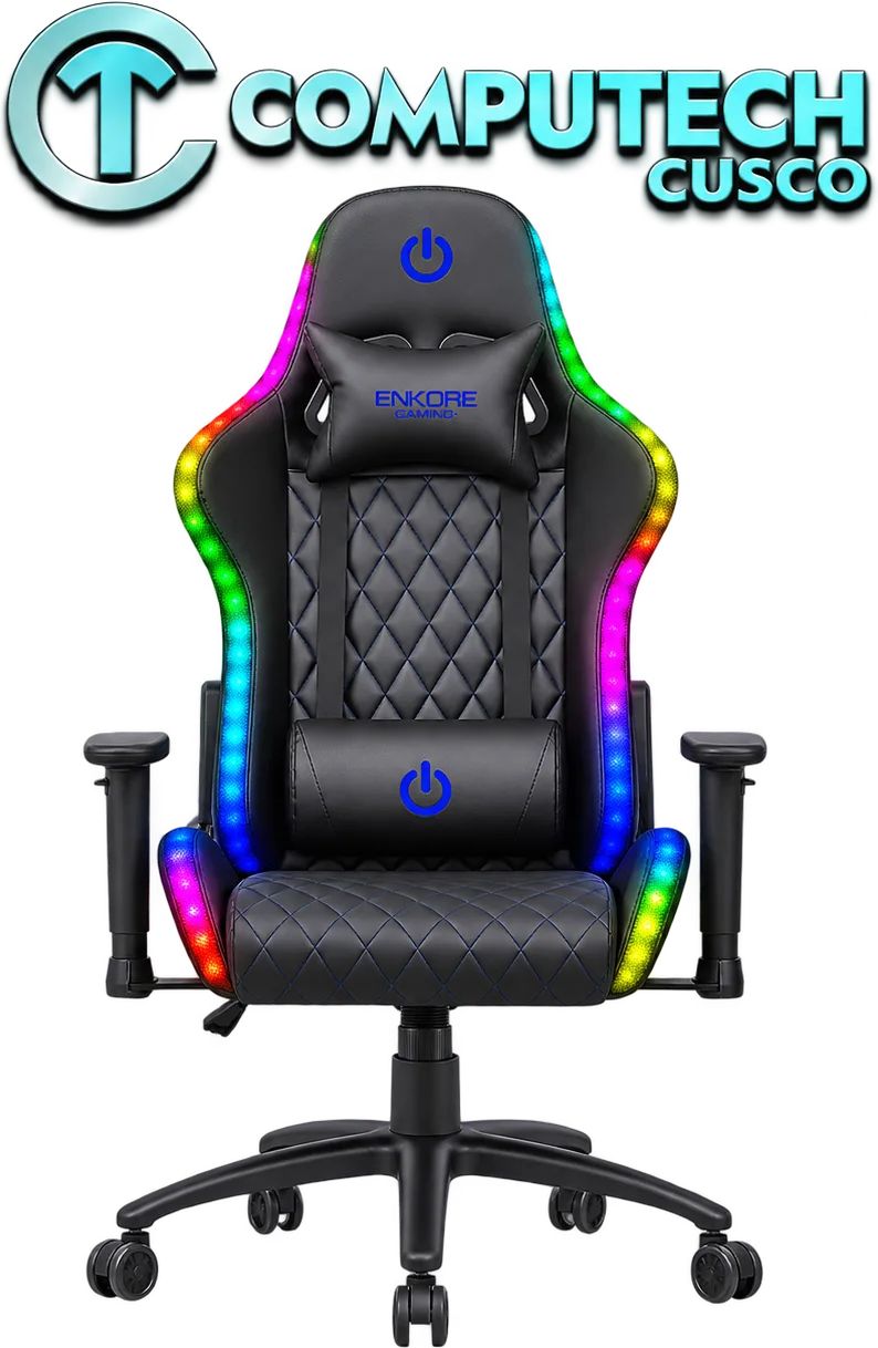 BRAIN+ BLUE ENC GC1004V+RGB SILLA GAMER 2D ENKORE, foto 1 de 3