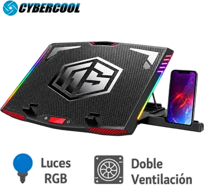 COOLER PARA LAPTOP GAMER RGB CYBERCOOL HA-K7