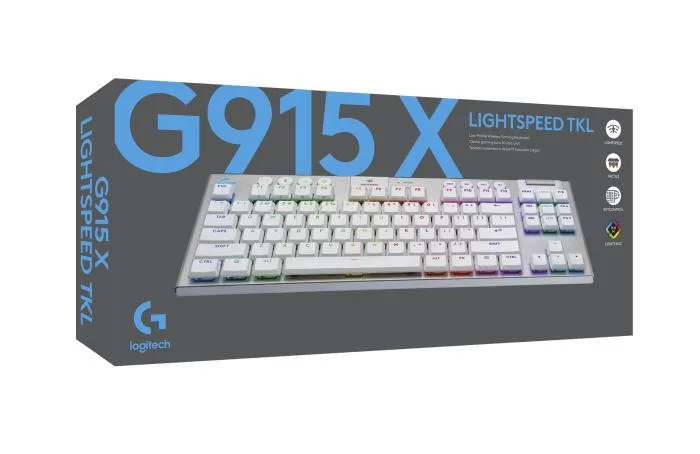 TECLADO LOGITECH G915 X TKL LIGHTSPEED RGB WHITE, foto 1 de 4