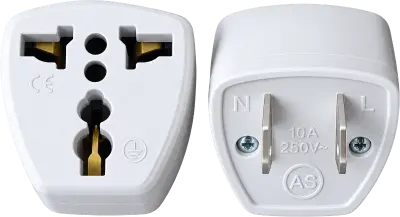 Adaptador de corriente 220V universal 3A de 2 pines redondos
