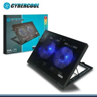 COOLER PARA LAPTOP CYBERCOOL HA-71 | LED AZUL