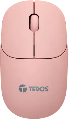 MOUSE ÓPTICO INALÁMBRICO TEROS TE-1218S 1000DPI DURAZNO