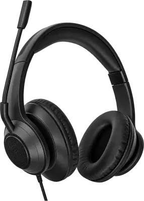 Auricular Argomtech Stereo 78 con micrófono, negro (ARG-HS-0078)
