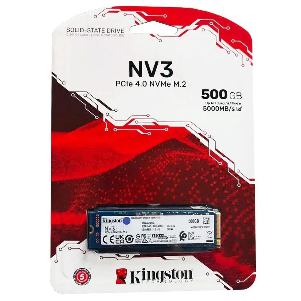 DISCO SOLIDO SSD / KINGTON 500GB NV3 / M.2 NVME, foto 1 de 5