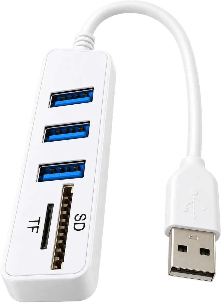 ADAPTADOR USB HUB 3+2 COMBO 2.0, foto 1 de 4