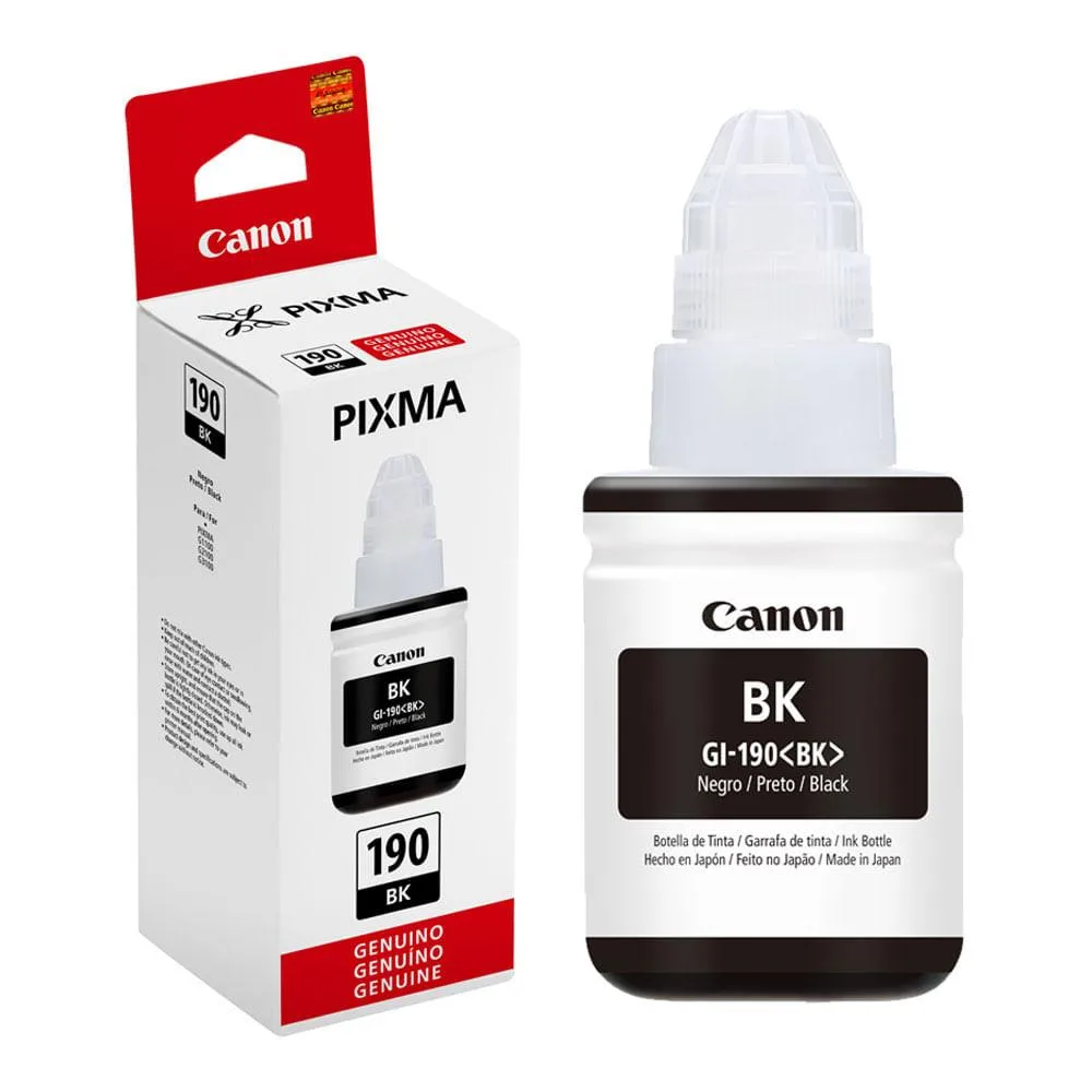 Tinta Original Canon GI-190 BK Negro, foto 1 de 4