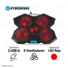 COOLER GAMER CYBERCOOL HA-K3 PARA LAPTOP 05 VENTILADORES