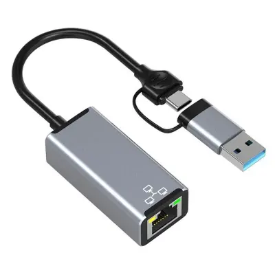 ADAPTADOR USB C/USB A ETHERNET 100 MPS HUB-100A PCTRONIC