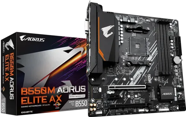 B550M AORUS ELITE AX/ GAMING MOTHERBOARD, foto 1 de 5