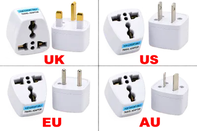 Adaptador de poder UK a US blanco POW-UK-US