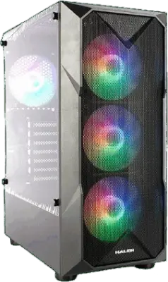 CASE ATX GAMER HALION STUKA CR11 NEGRO 500W MALLA 4xRAINBOW