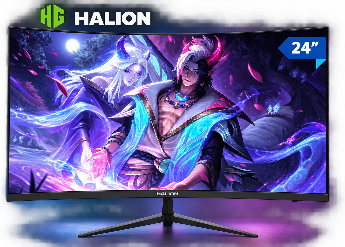 MONITOR GAMER HALION 24" HS2404FC, CURVO, foto 1 de 4