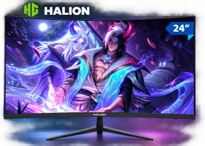 MONITOR GAMER HALION 24" HS2404FC, CURVO