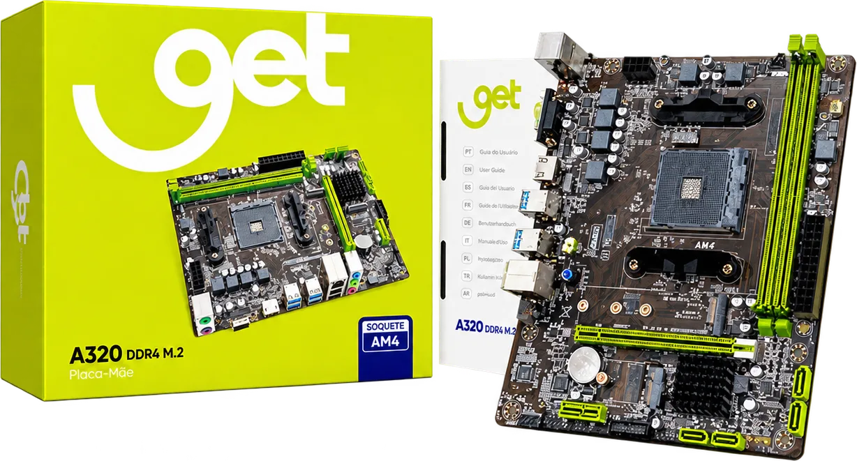 PLACA MADRE MOD. AMD A320 M.2 CPU AM4 BOETEC, foto 1 de 4