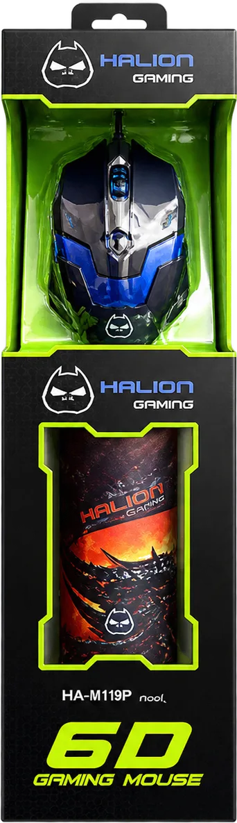 MOUSE GAMER +PAD HALION ALASKA HA-920P, foto 1 de 4