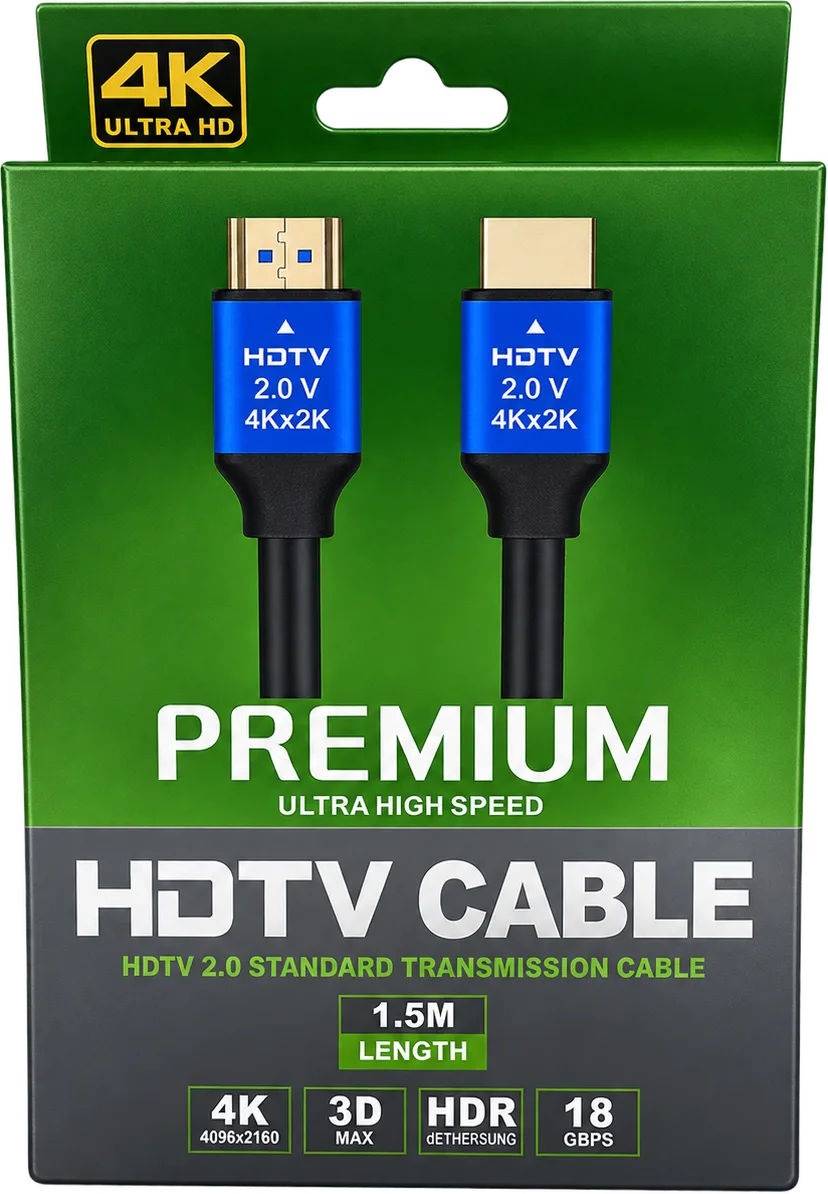 CABLE HDMI 1.5M 4K EN CAJA, foto 1 de 4