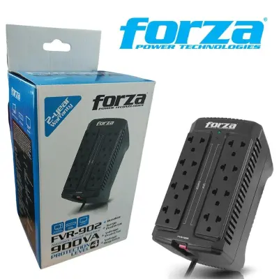 ESTABILIZADOR 900VA MODELO FVR-902FORZA, 450W, 8 TOMAS