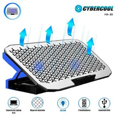 COOLER CYBERCOOL HA-80 LAPTOP ALUMI